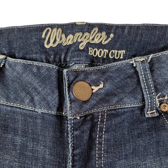 Wrangler Bootcut Jeans Women 34x29 Medium Wash Blue Denim Medium Rise - Picture 3 of 12